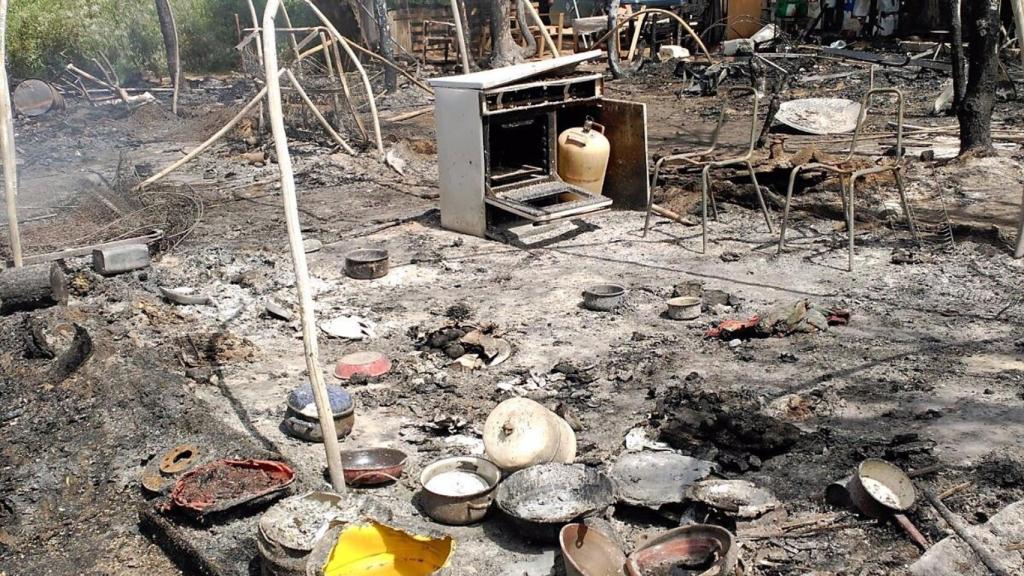 Imagen de archivo de otro incendio en el asentamiento de Lucena del Puerto.