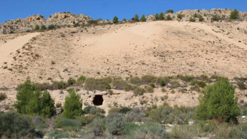 Vista frontal del arenal de Petrer.
