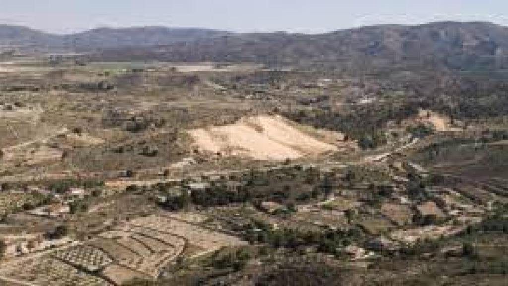 Vista aérea del arenal.