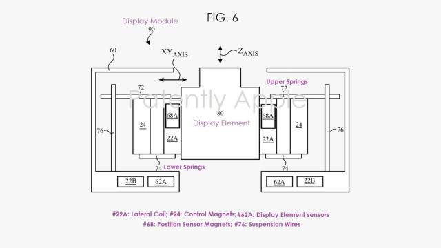 Esquema de la patente de un dispositivo electrónico.