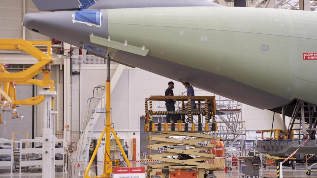 Línea de montaje de Airbus en Tablada (Sevilla)
