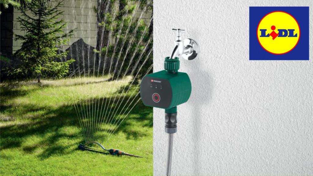 Lidl tiene a la venta un programador de riego inteligente.