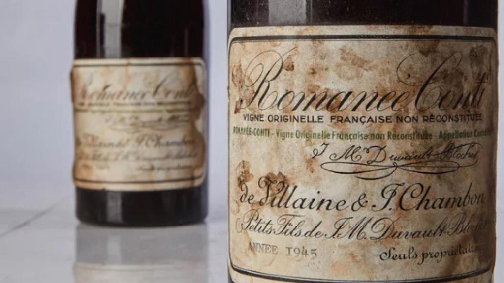 Viejas botellas de Romanée-Conti, de los más caros del mundo.