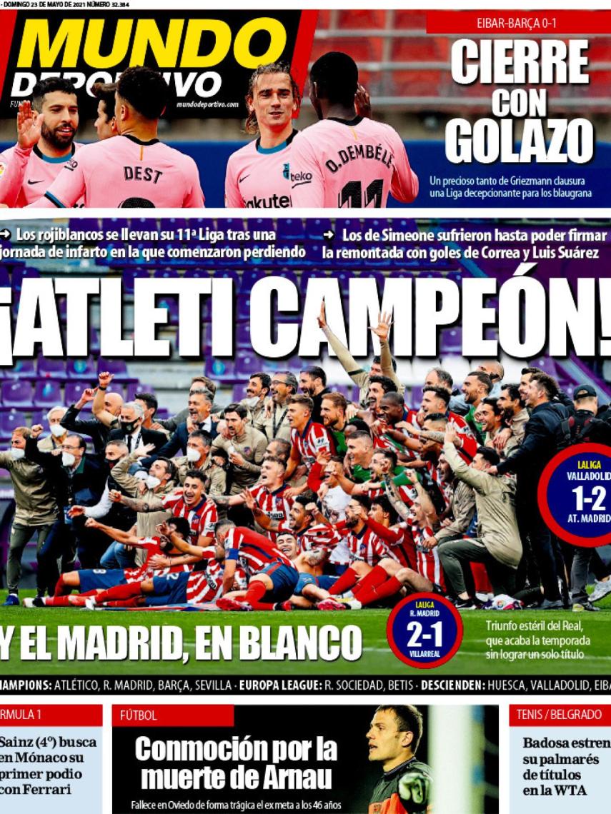 La portada del diario Mundo Deportivo (23/05/2021)