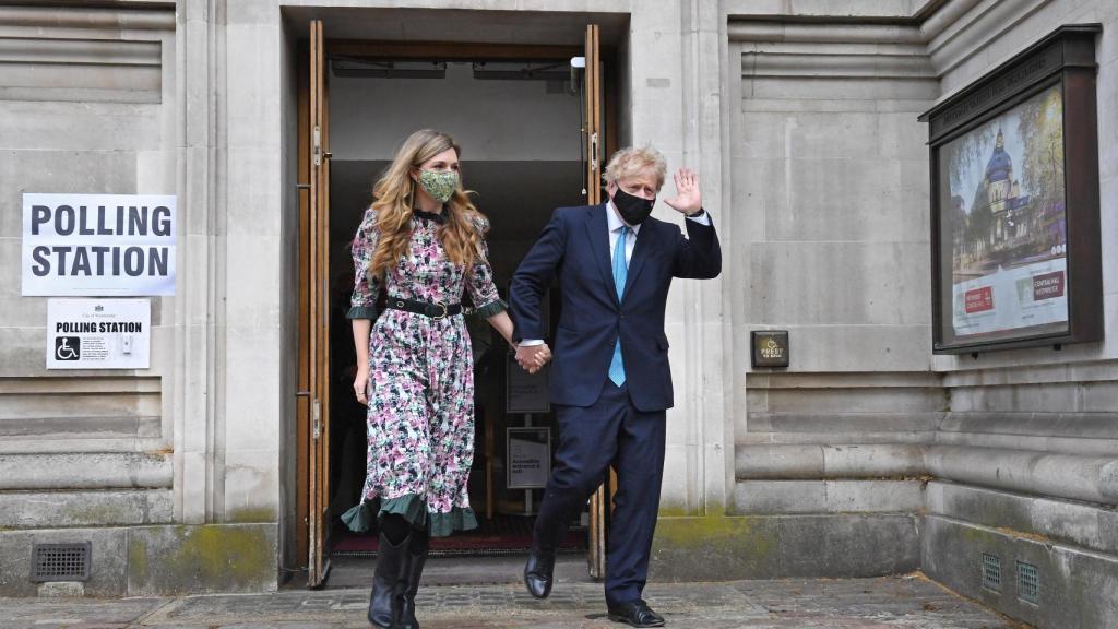 Boris Johnson y Carrie Symonds en una foto de archivo