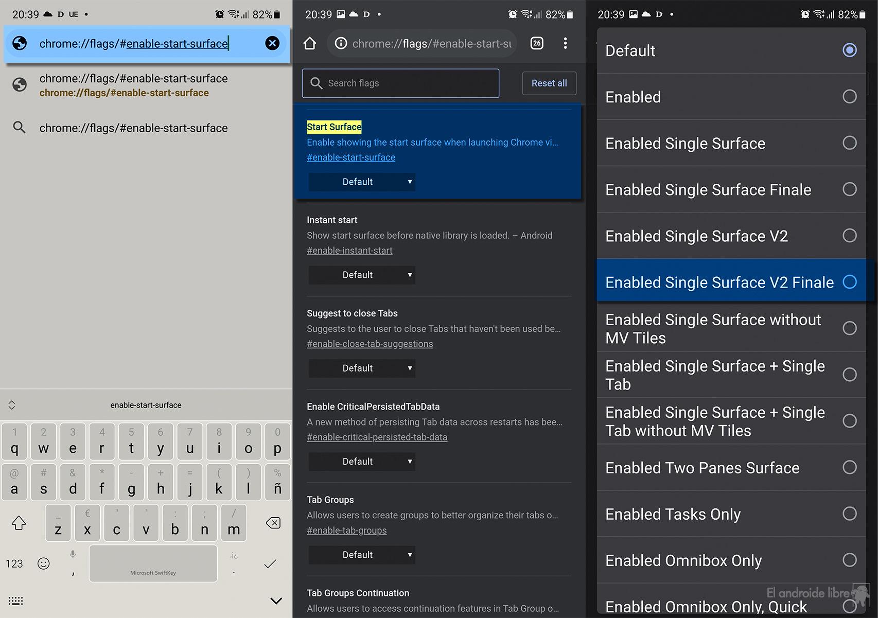 Activando la flag en Chrome