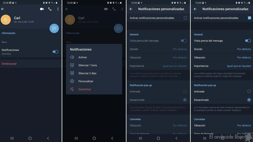 Telegram notificaciones personalizadas