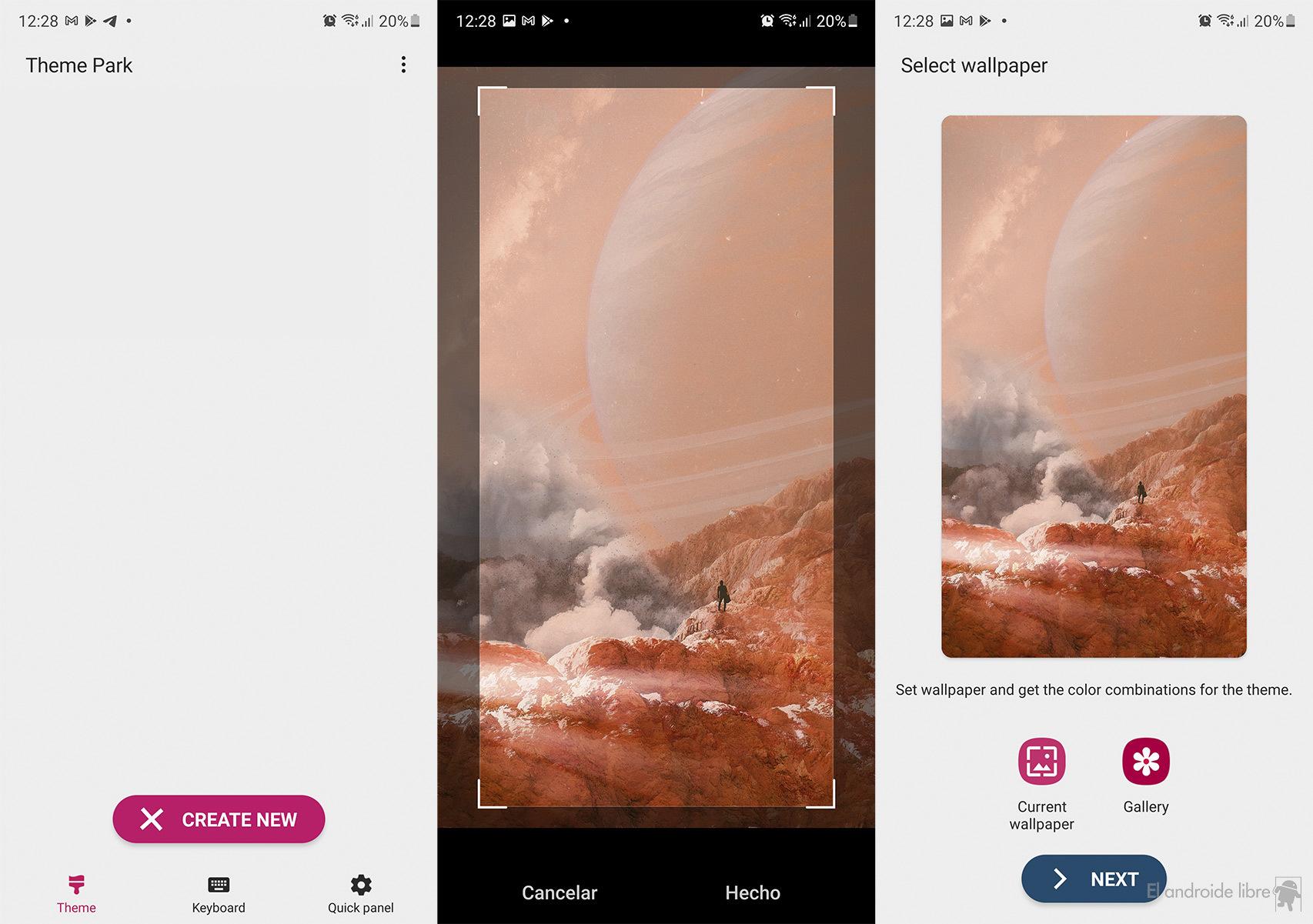 Extraer colores del wallpaper