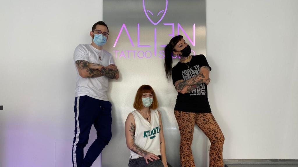 Álvaro, Amaia y Silvia, el equipo del estudio.