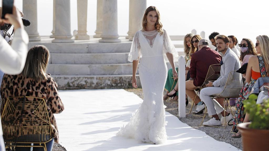 La bailarina ejerció de modelo de pasarela este miércoles por la tarde en Mallorca.