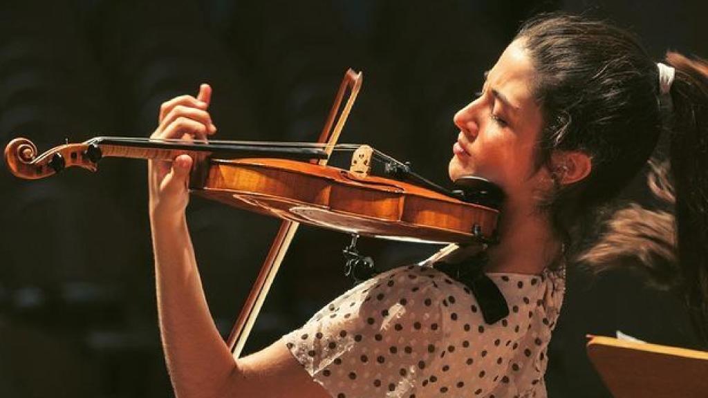 María Dueñas en uno de sus recitales