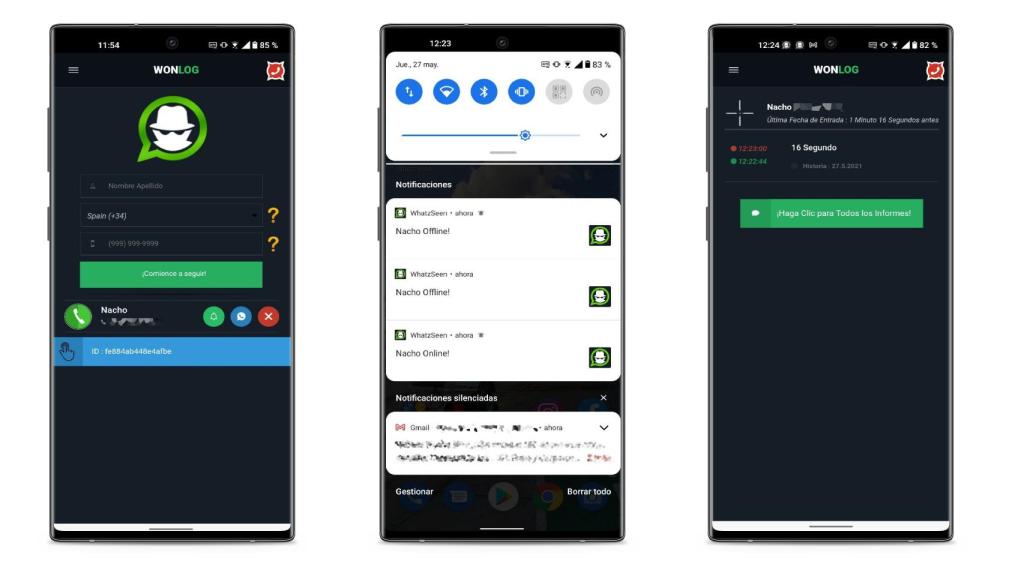 Todo el proceso del truco de WhatsApp.