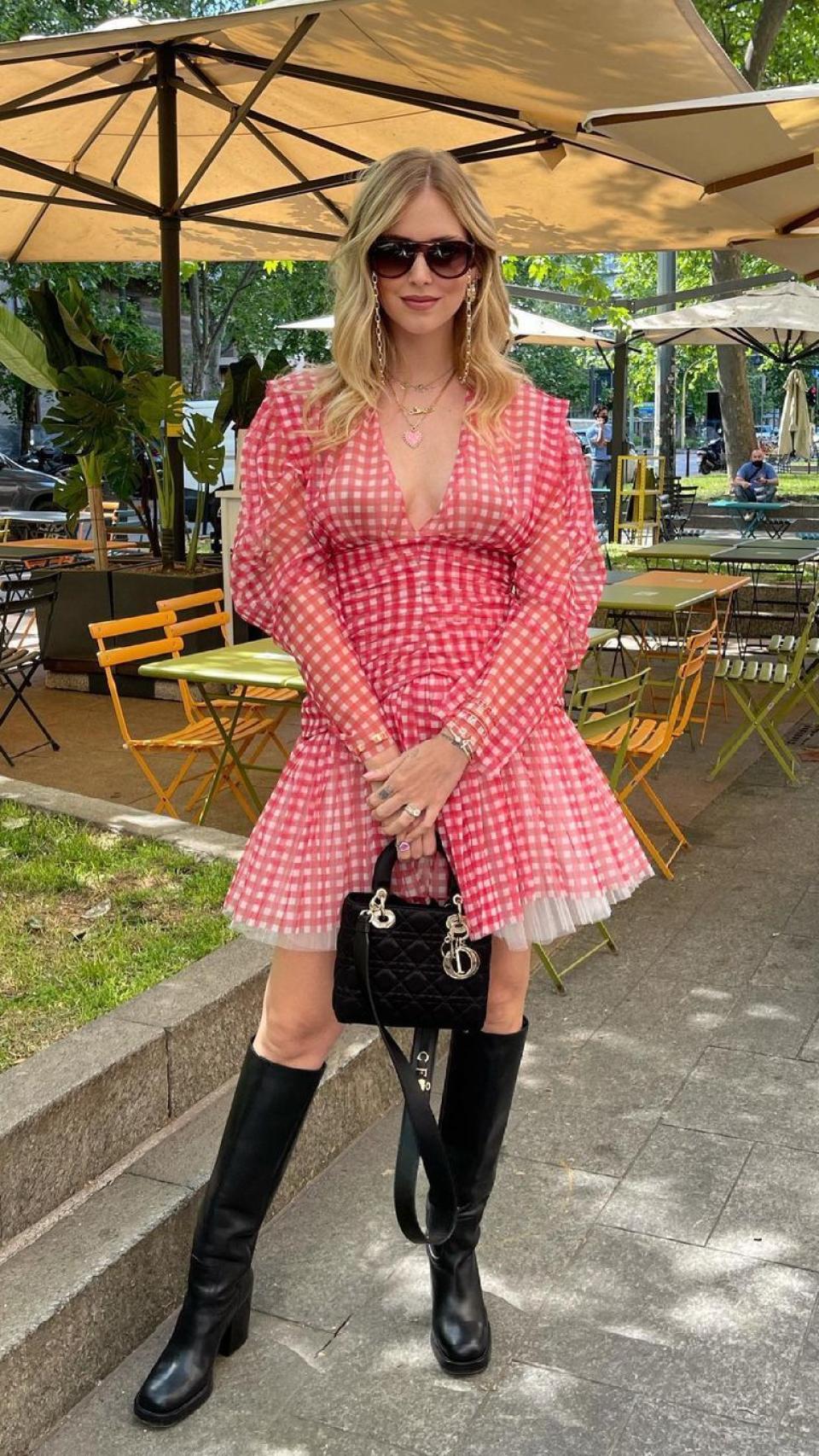 Chiara Ferragni con vestido de Philosophy.