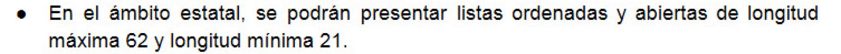 Extracto del reglamento para los procesos internos de Unidas Podemos.