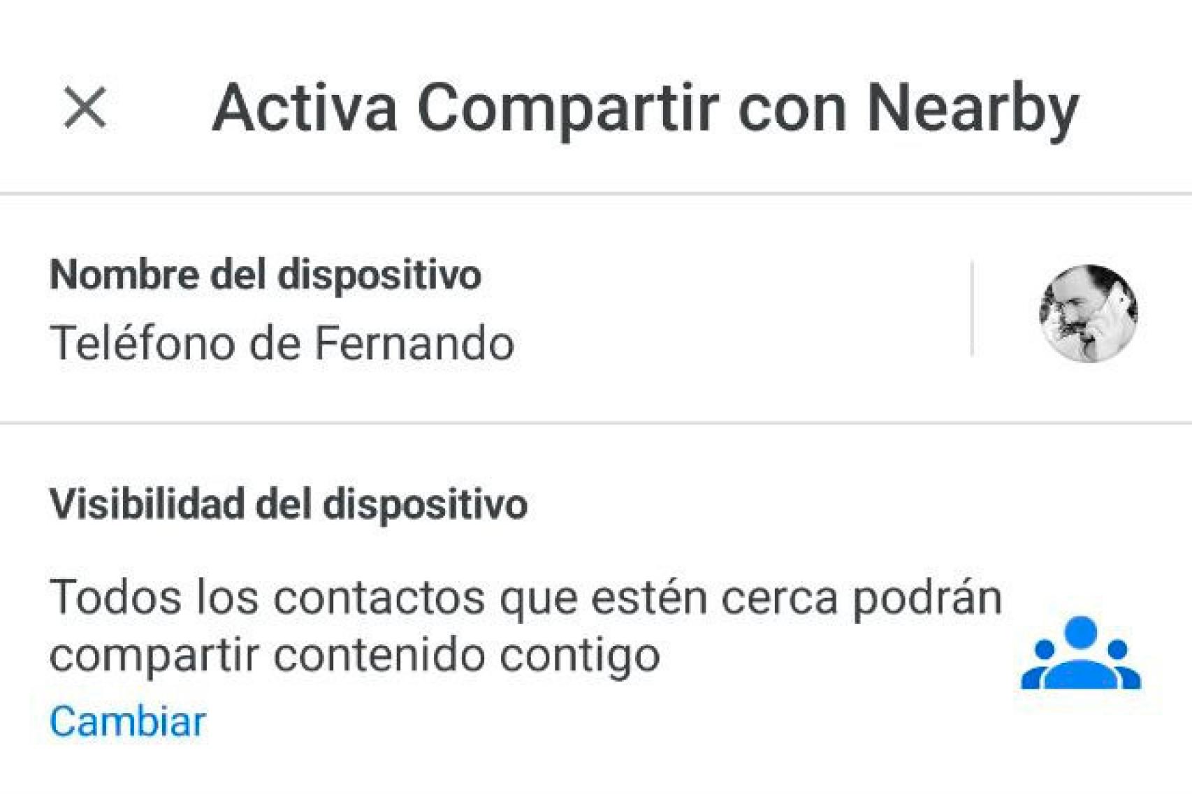 Cómo activar Nearby Share en Android