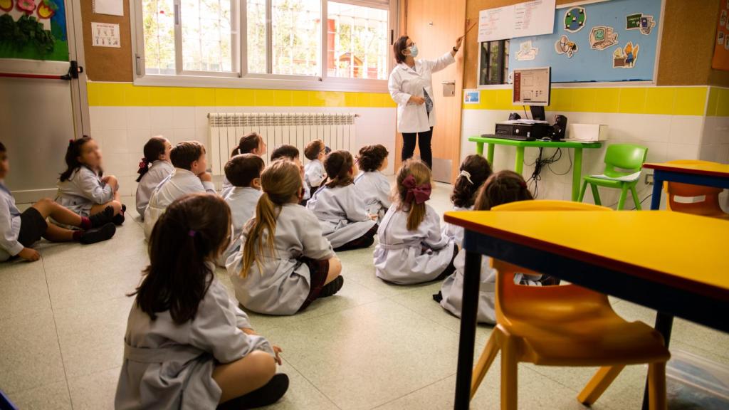 Una clase de infantil en Fuenllana.