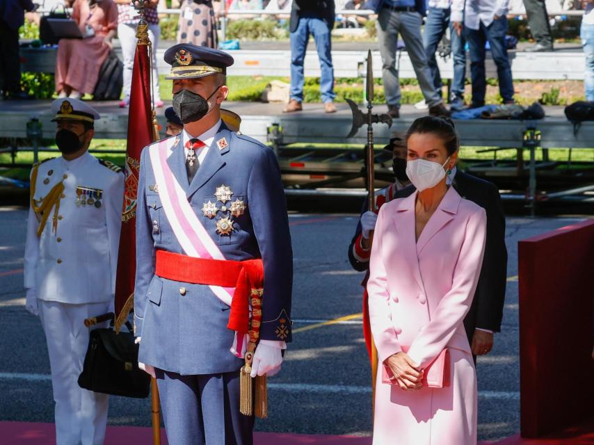 Los Reyes durante el acto este sábado.