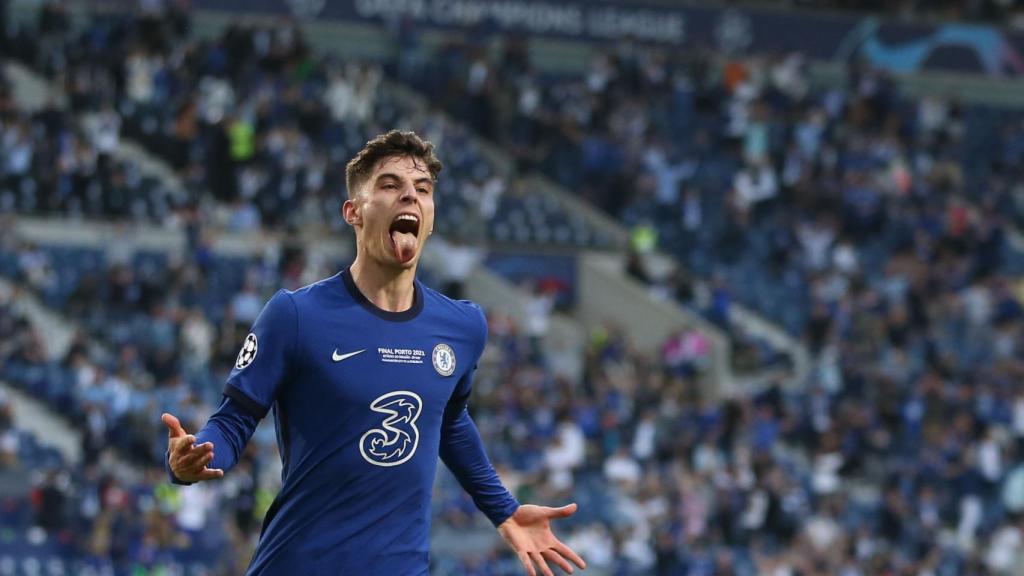 Havertz (Chelsea) celebrando su gol al City