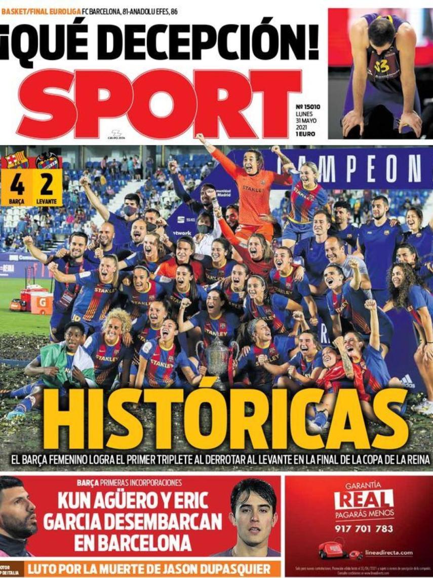 La portada del diario SPORT (31/05/2021)