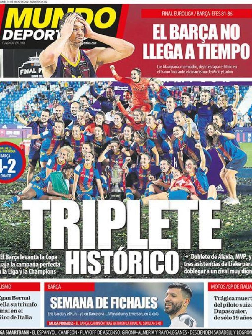 La portada del diario Mundo Deportivo (31/05/2021)