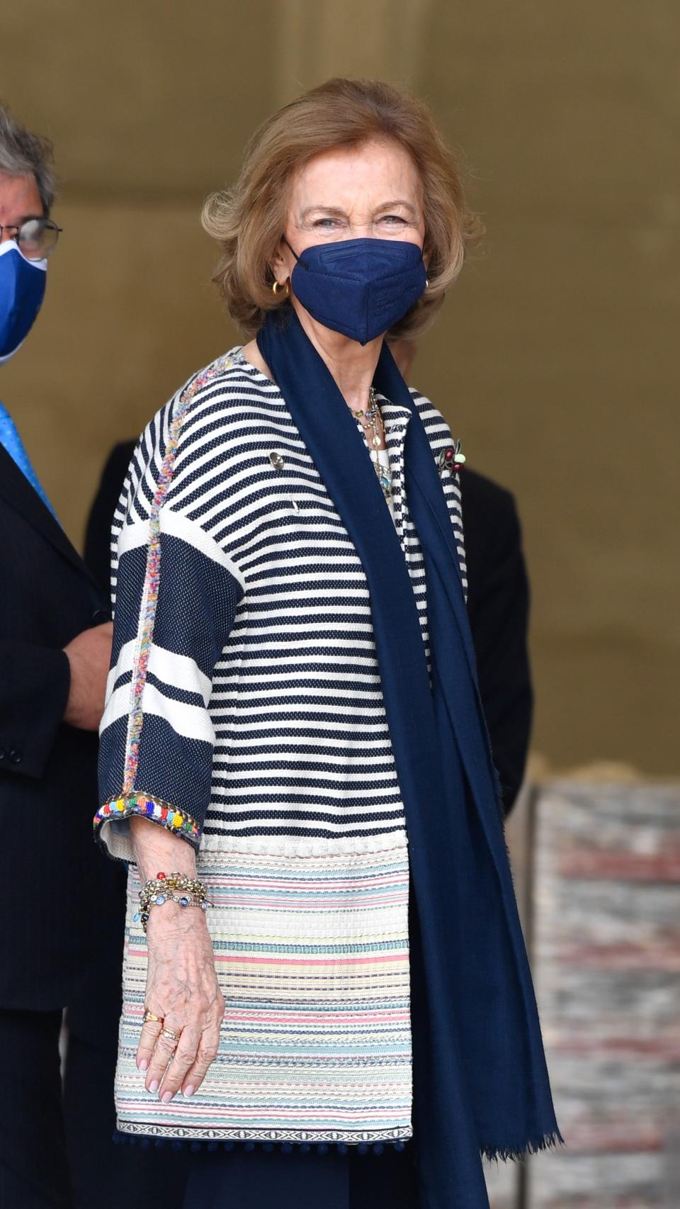 La reina Sofía en un acto de la Fundación del Banco de Alimentos en Sevilla.