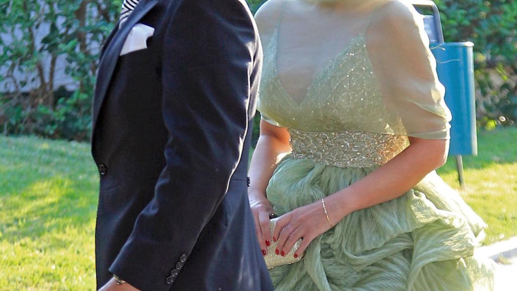 Fidel Albiac y Rocío Carrasco, en la boda de Carmen Borrego.