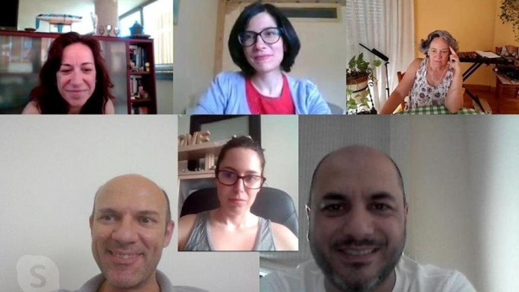 Investigadores participantes en el estudio durante una videoconferencia.