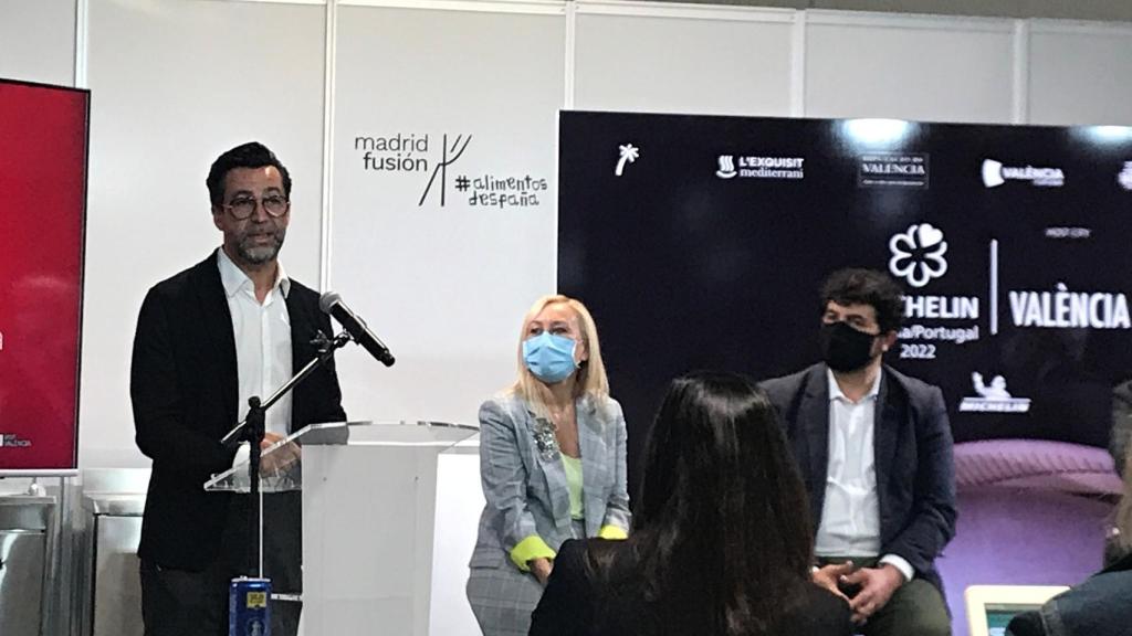 El chef Quique Dacosta en la presentación de la gala Michelín España/ Portugal 2022