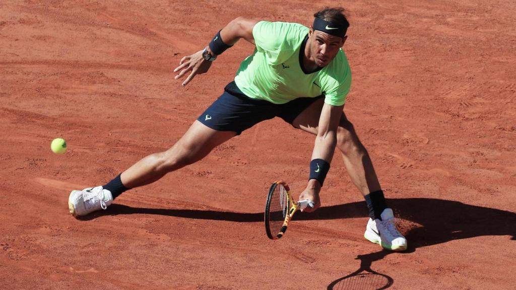 Nadal, durante su estreno en Roland Garros.