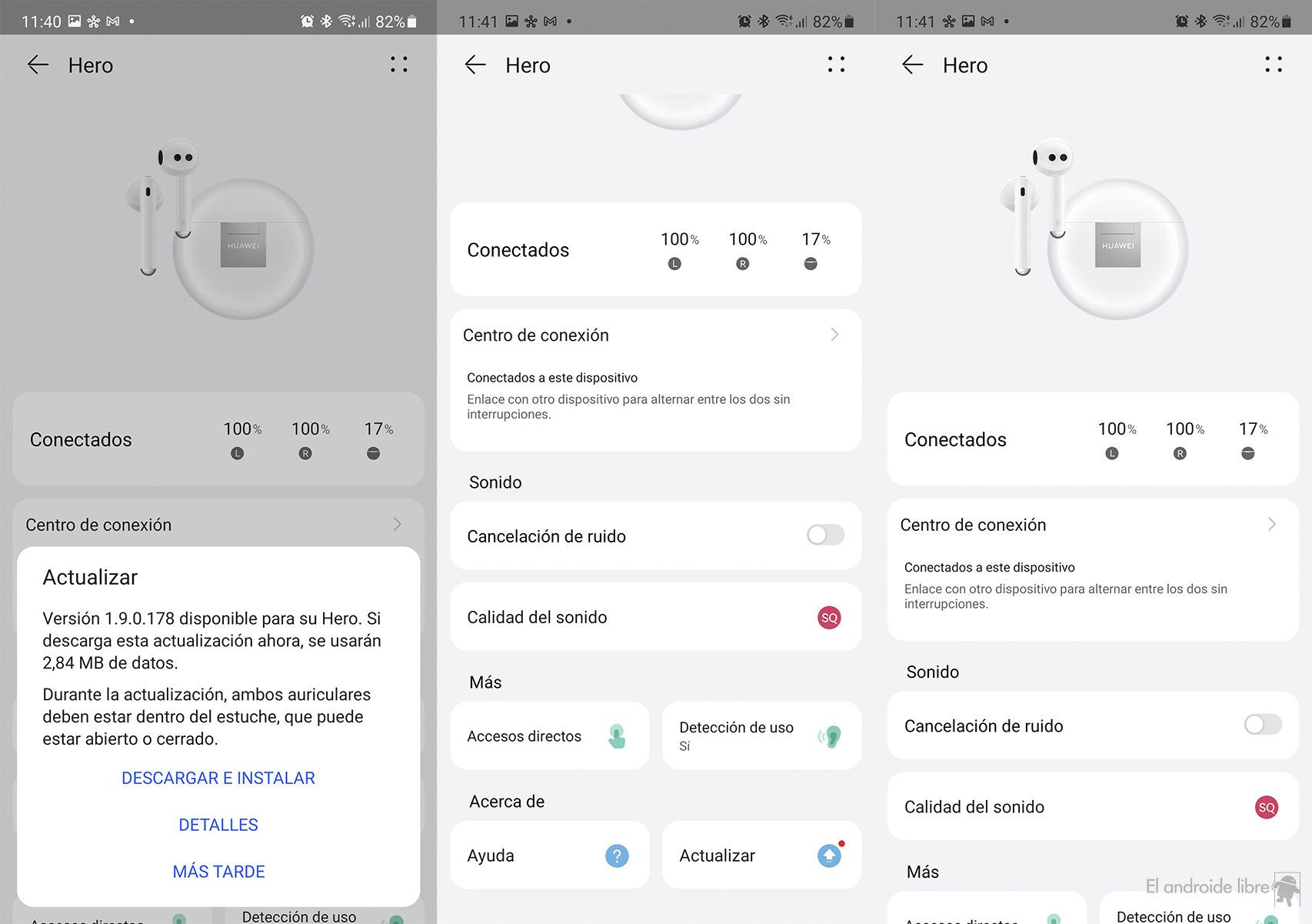 App para configurar los auriculares Huawei FreeBuds 4