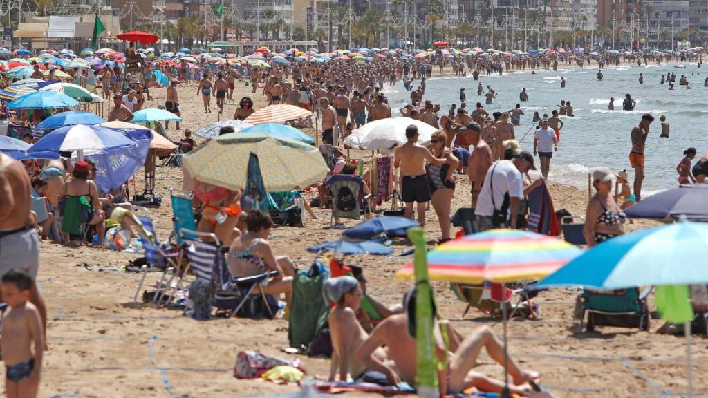 Playa de Benidorm, esta semana.