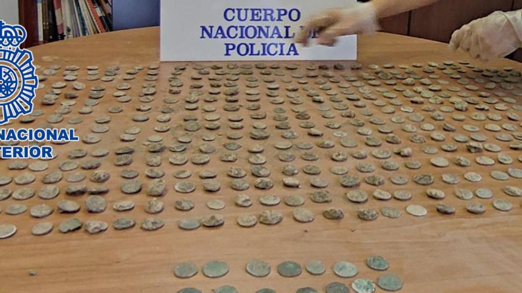 Las monedas que habían sido expoliadas.