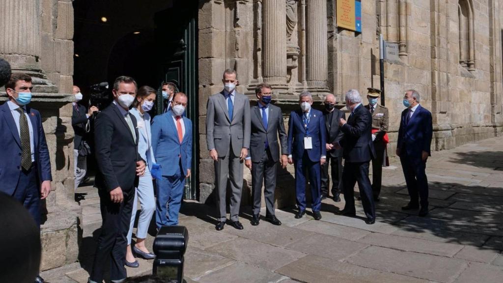Inauguración del I Congreso Mundial Xacobeo en el Colegio de Fonseca de Santiago de Compostela.