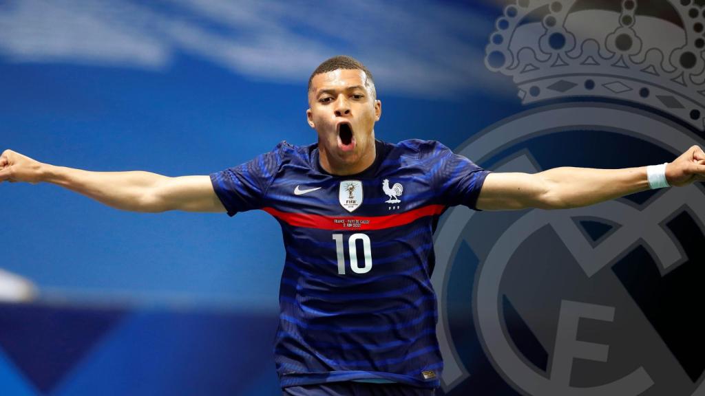 Kylian Mbappé, en un fotomontaje