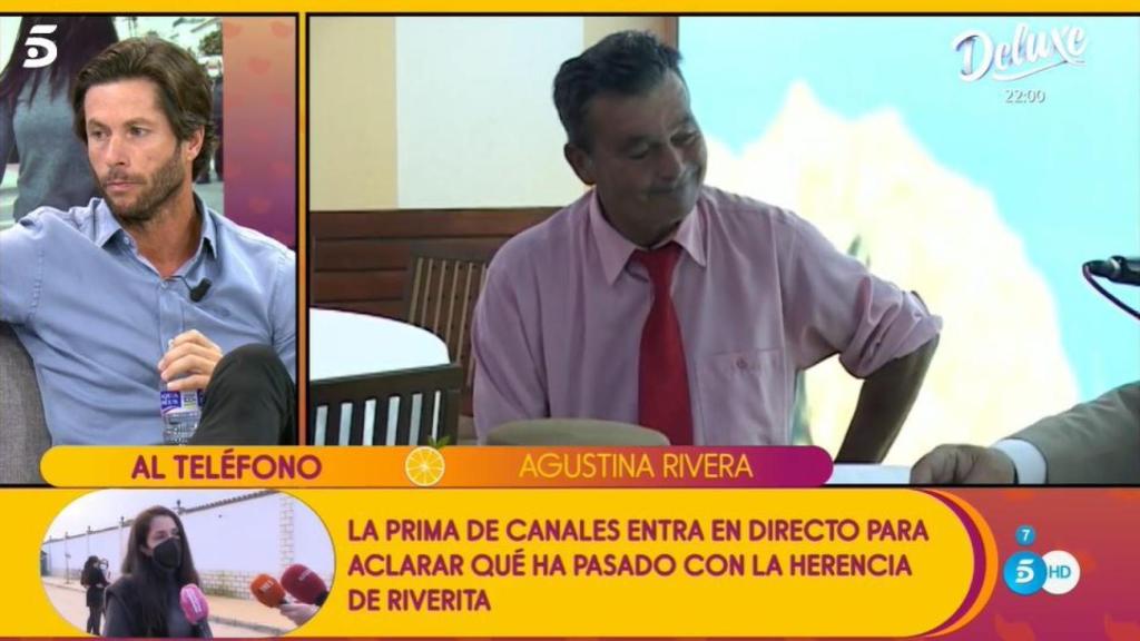 Agustina llamando en directo al programa para hablar con Canales.