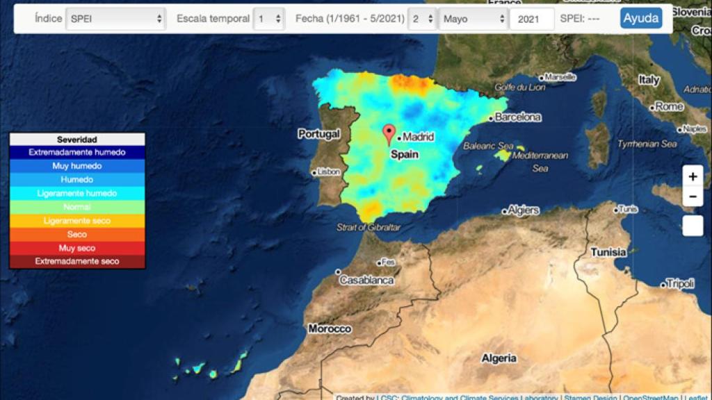 El monitor para sequías desarrollado por el CSIC.