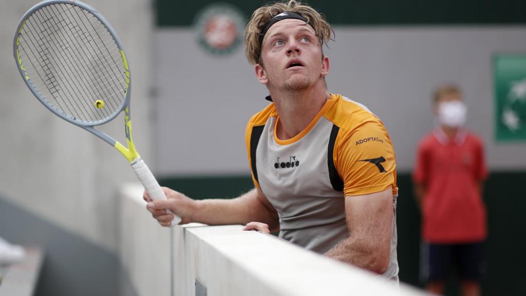 Davidovich, durante el partido ante Ruud en Roland Garros.