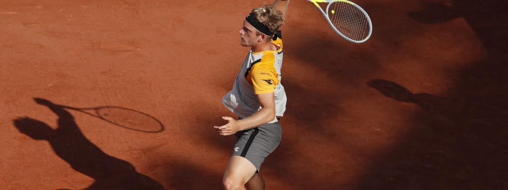 Davidovich, durante los octavos de final contra Delbonis.