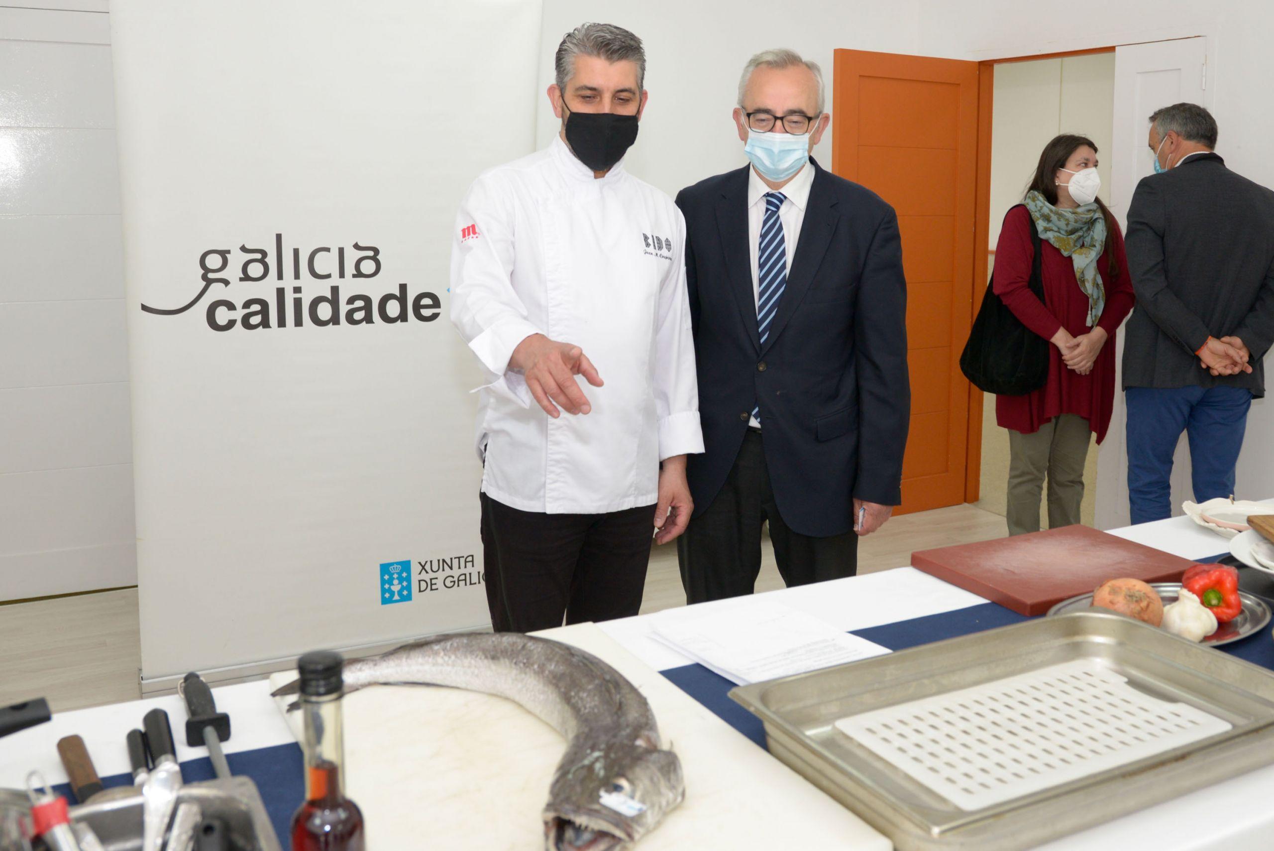 Xoán Crujeiras durante el Aula Gastronómica Galicia Calidade (Xunta).