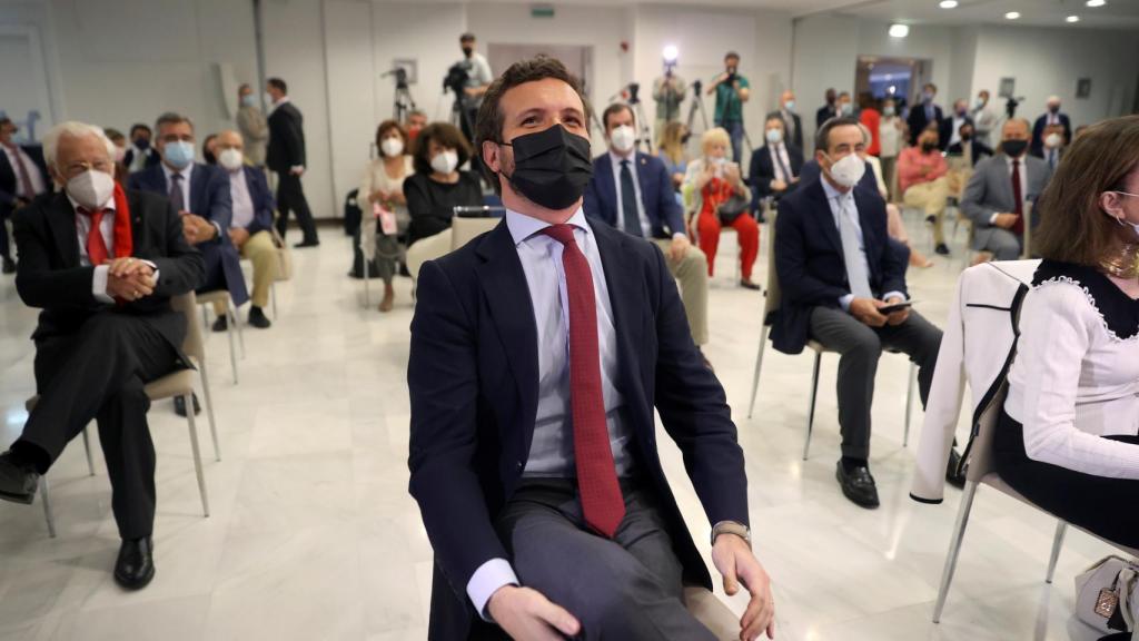 Casado, este lunes en Madrid.