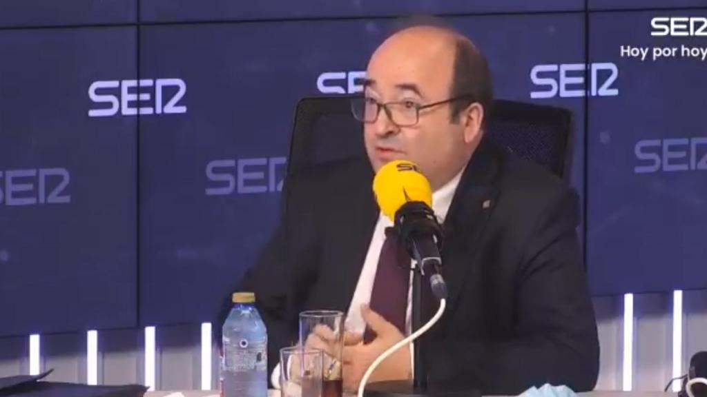 El ministro de Política Territorial y Función Pública, Miquel Iceta, este lunes en la SER.
