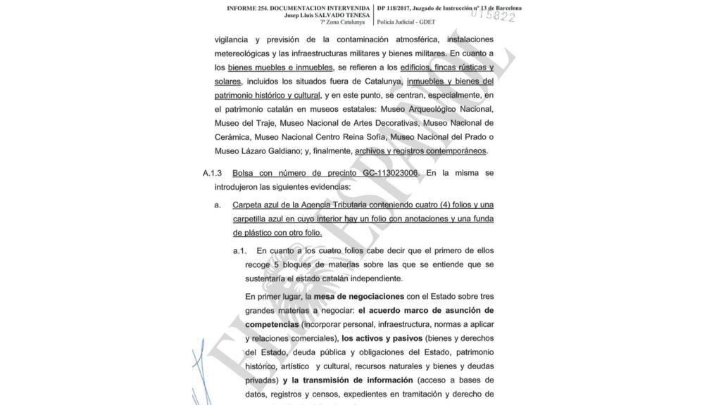 El equipo de Junqueras tenía previsto reclamar piezas del Museo del Prado, el Museo Arqueológico, el Reina Sofía y los archivos nacionales tras la independencia.
