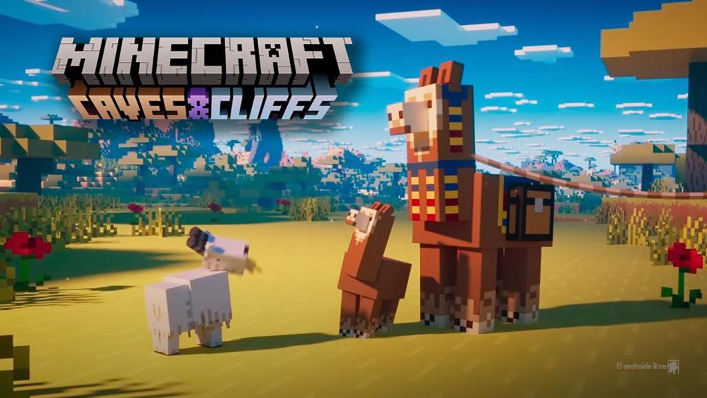 'Cuevas y Acantilados' en Minecraft para Android