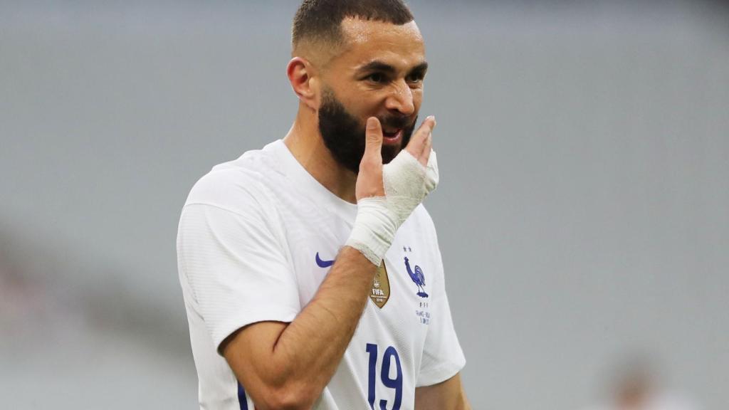 Karim Benzema, en un partido de la selección de Francia
