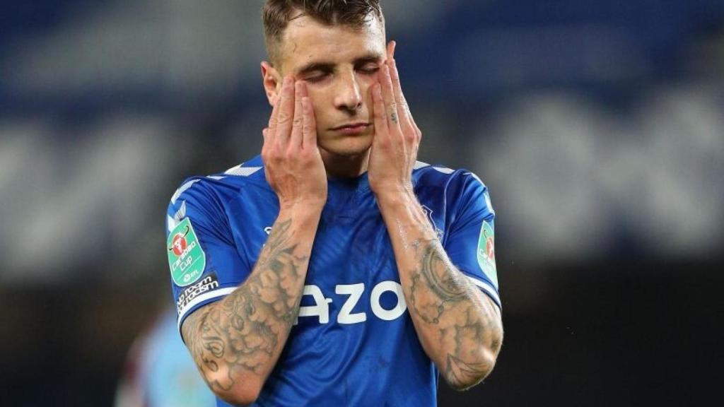 Lucas Digne, con el Everton