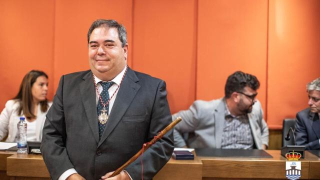 El alcalde de Verín, el socialista Gerardo Seoane, durante su toma de posesión.