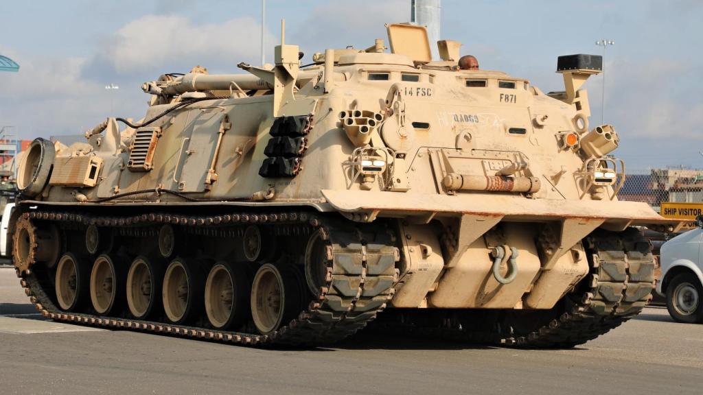 Uno de los 200 vehículos desplegados por la Guardia Nacional del Ejército de Georgia en Marruecos en el African Lion.