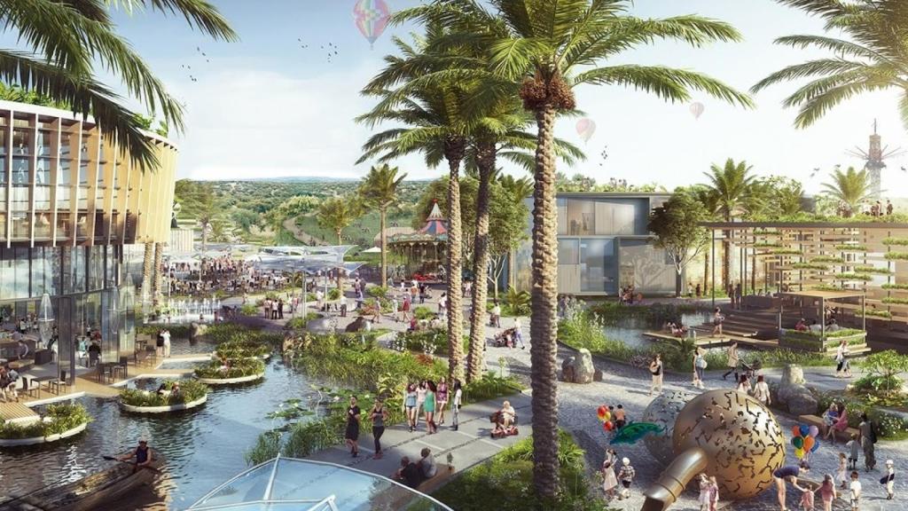 Figuración del centro comercial y de ocio Intu Mediterrani. EE