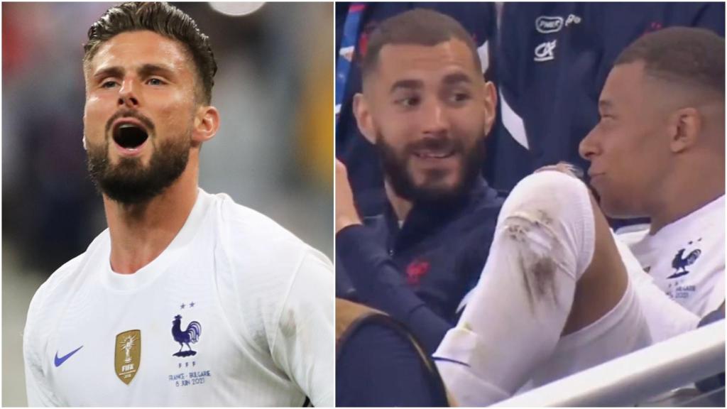 Giroud, Benzema y Mbappé