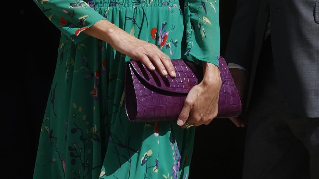 Cartera de mano de piel de cocodrilo de Felipe Varela.